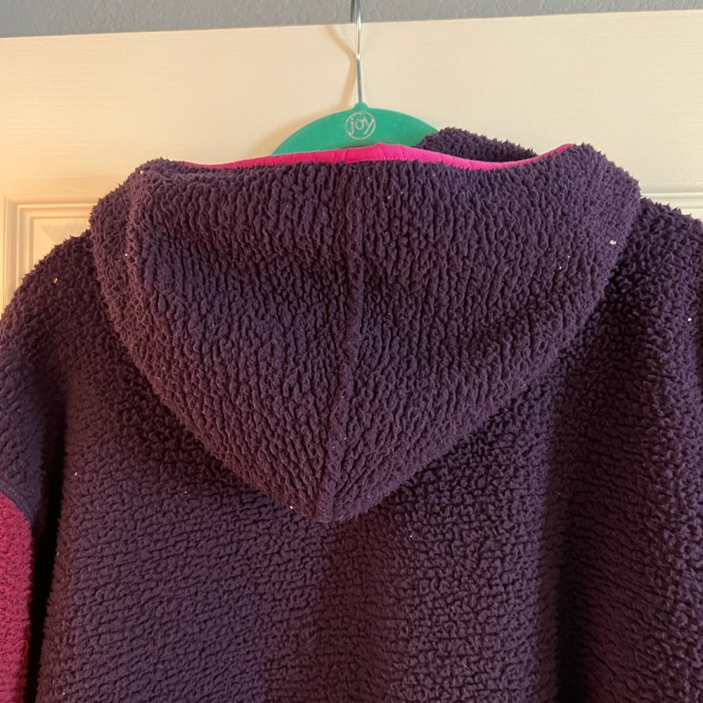 Lands End Teddy Bear Jacket. Purple and pink. Size XL. - Picture 11 of 11